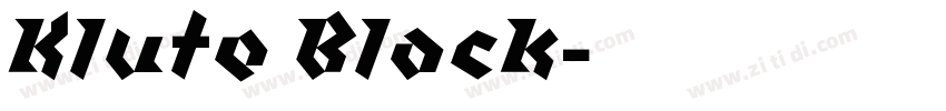 Klute Black字体转换